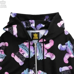 LISTEN FLAVOR Seized Bear Zip-Up Hoodie