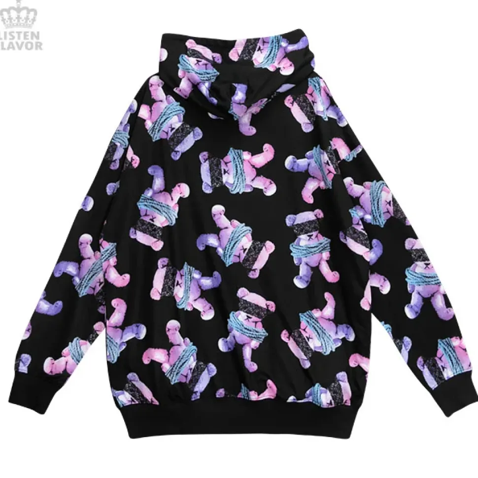 LISTEN FLAVOR Seized Bear Pullover Hoodie