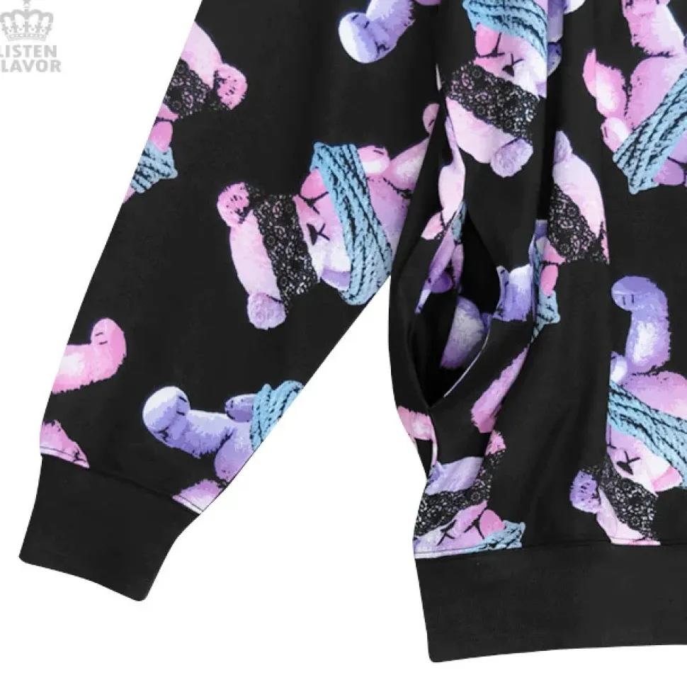 LISTEN FLAVOR Seized Bear Pullover Hoodie