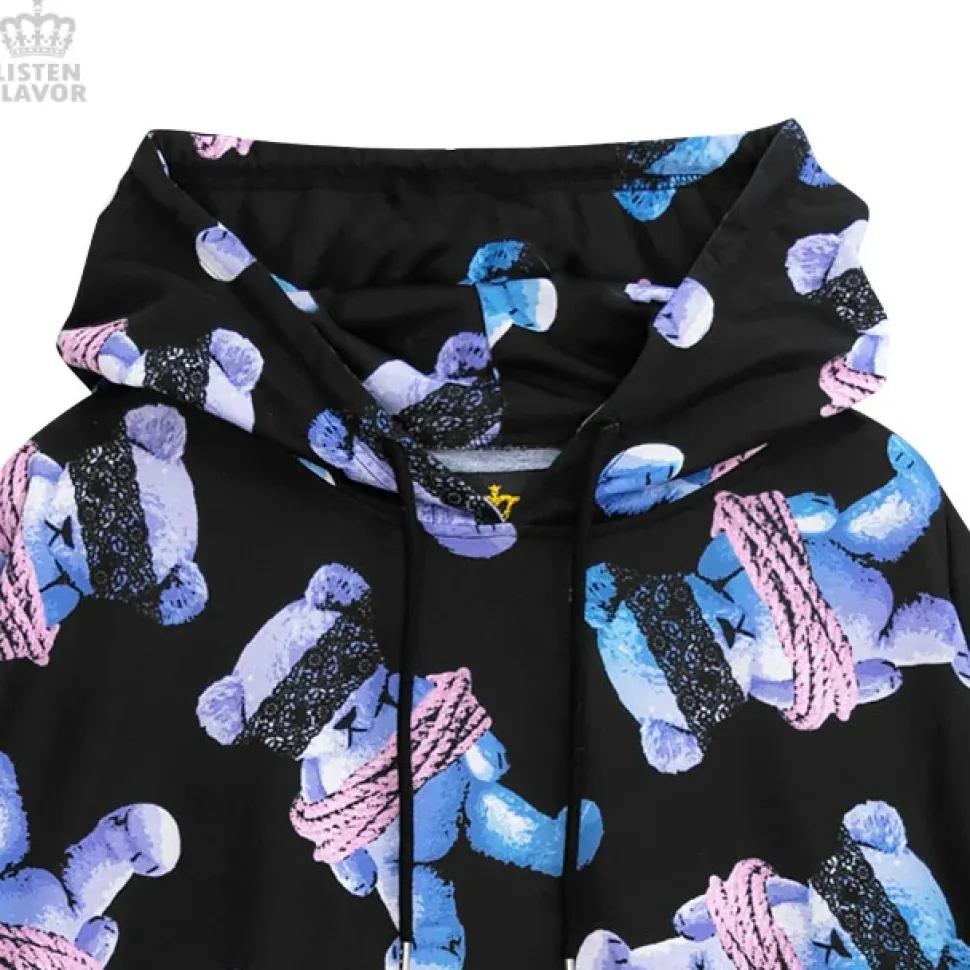 LISTEN FLAVOR Seized Bear Pullover Hoodie