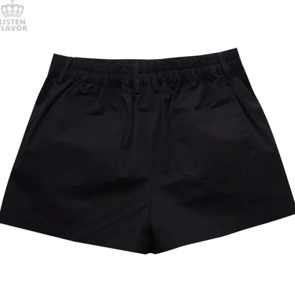 LISTEN FLAVOR Shorts w/ Wrap-around Pleated Skirt