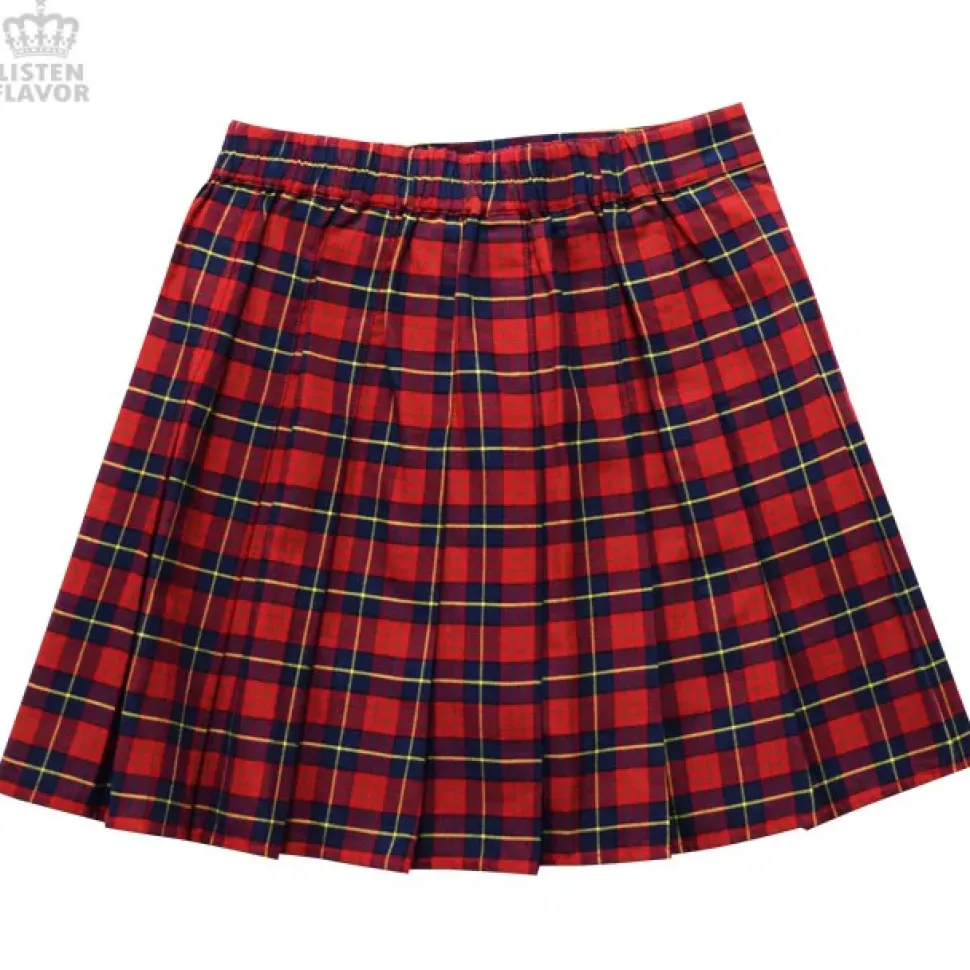 LISTEN FLAVOR Shorts w/ Wrap-around Pleated Skirt