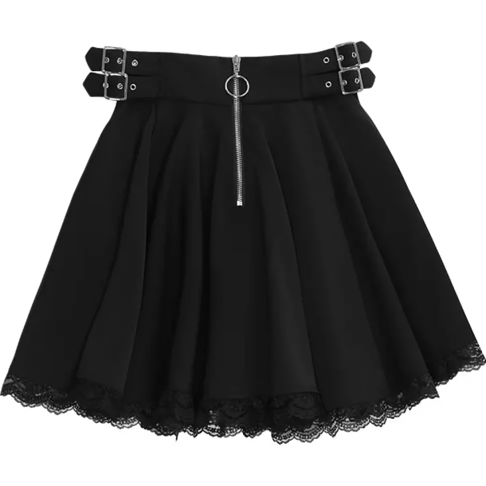 LISTEN FLAVOR Side Belt Circular Skirt
