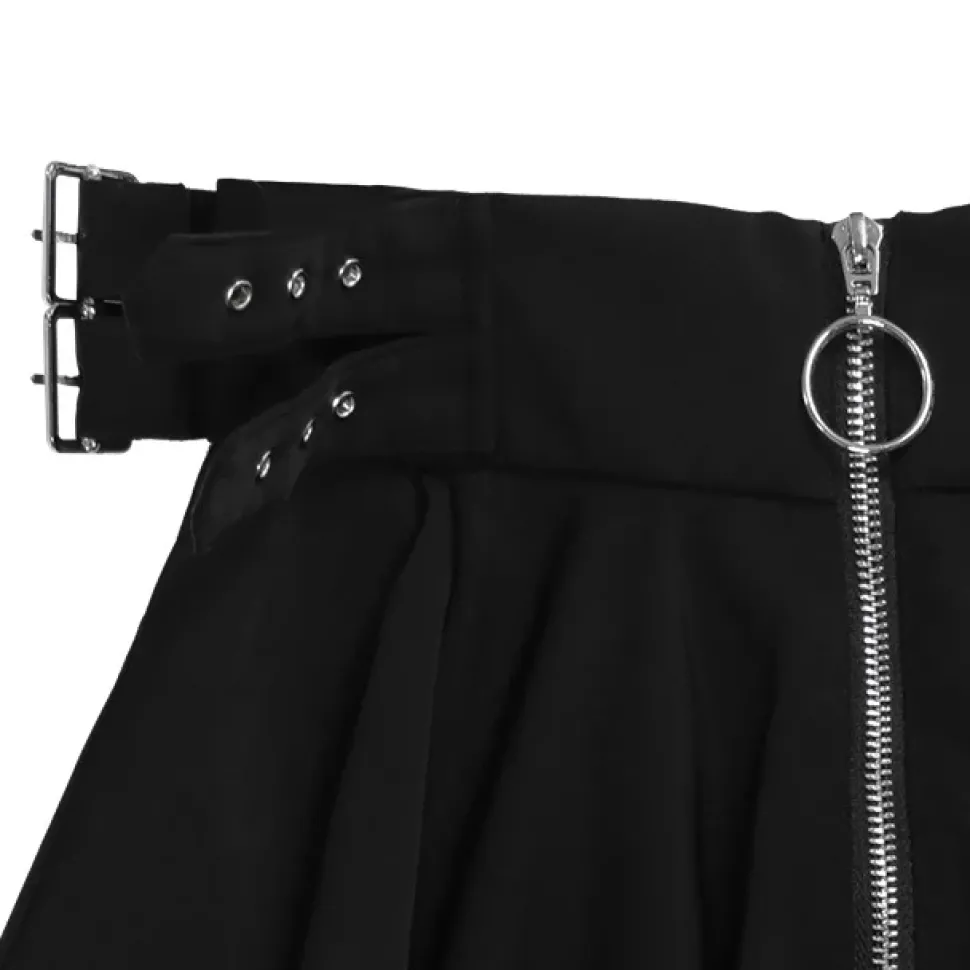 LISTEN FLAVOR Side Belt Circular Skirt