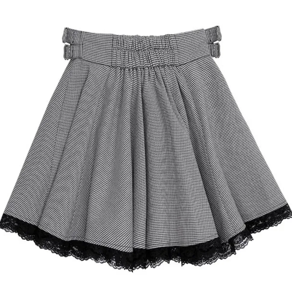 LISTEN FLAVOR Side Belt Circular Skirt