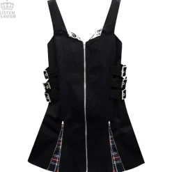 LISTEN FLAVOR Side Belt Zip-up Jumper Skirt