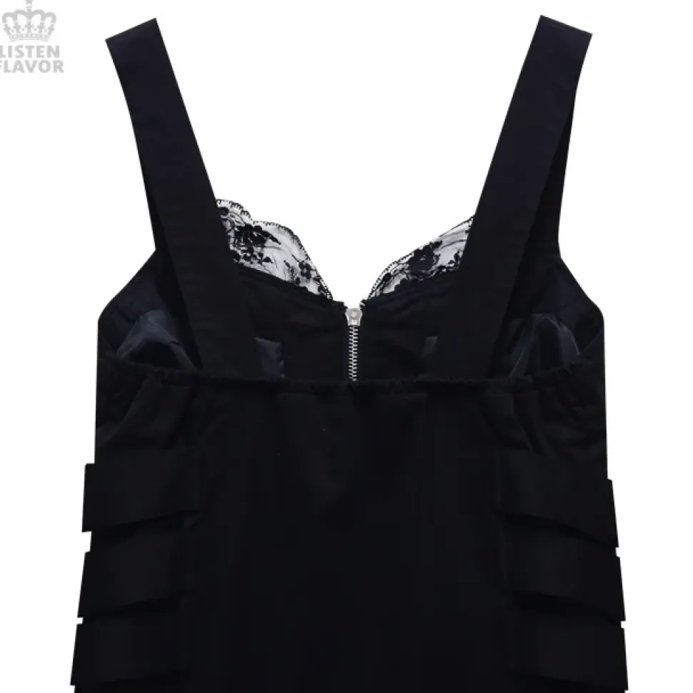 LISTEN FLAVOR Side Belt Zip-up Jumper Skirt