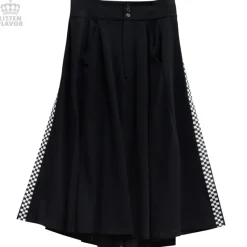 LISTEN FLAVOR Side Chekered Super Wide Skirt