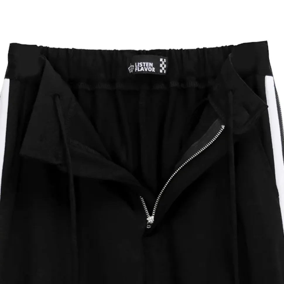 LISTEN FLAVOR Side Line Zip Super Wide Pants