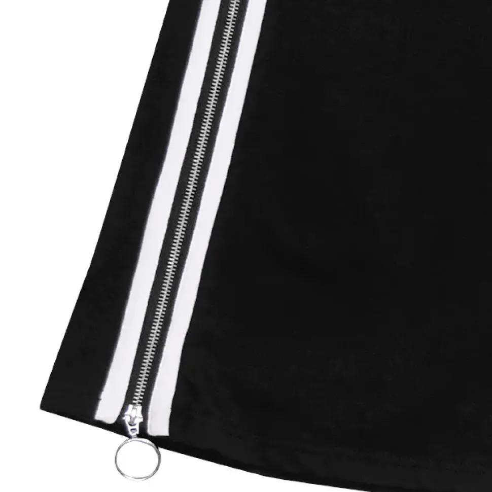 LISTEN FLAVOR Side Line Zip Super Wide Pants