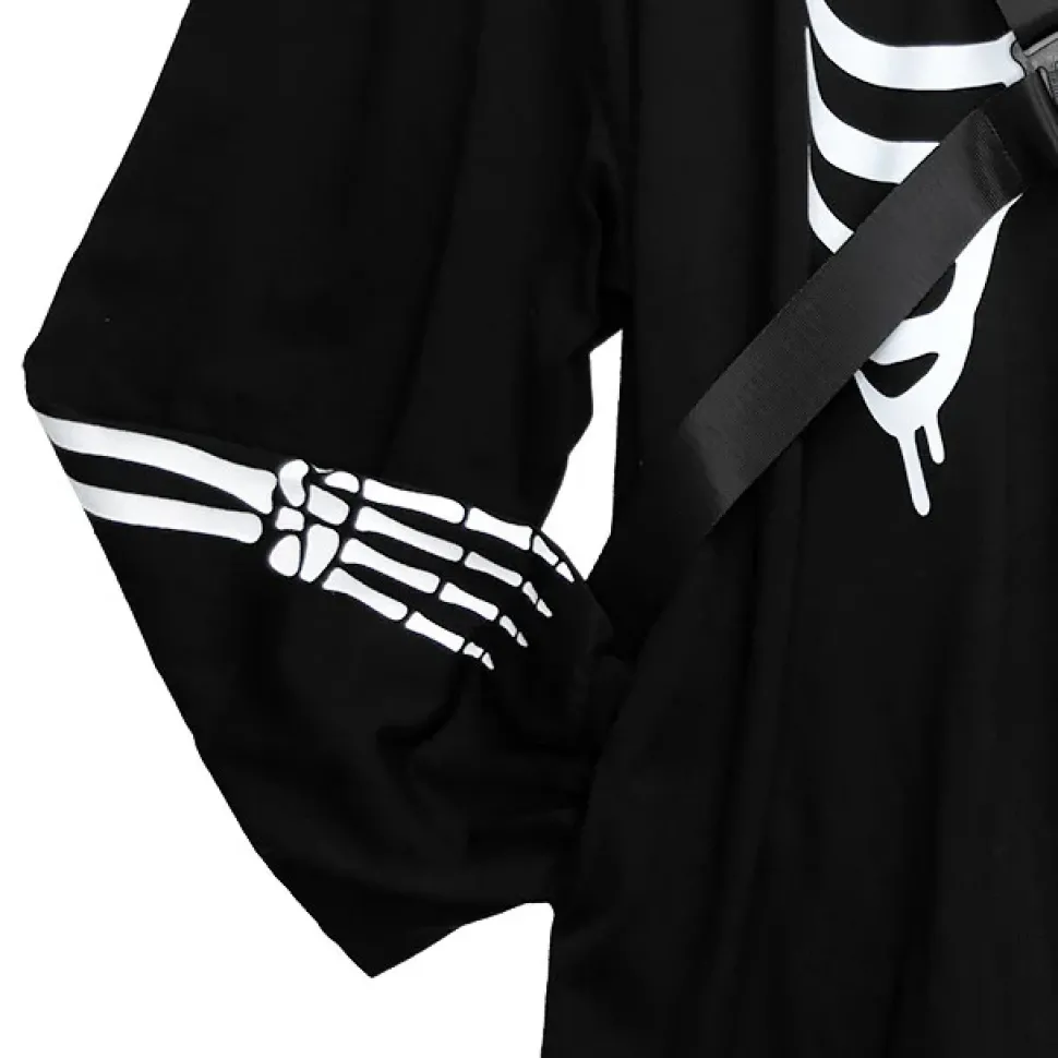 LISTEN FLAVOR Skeleton Bear Harness Hoodie