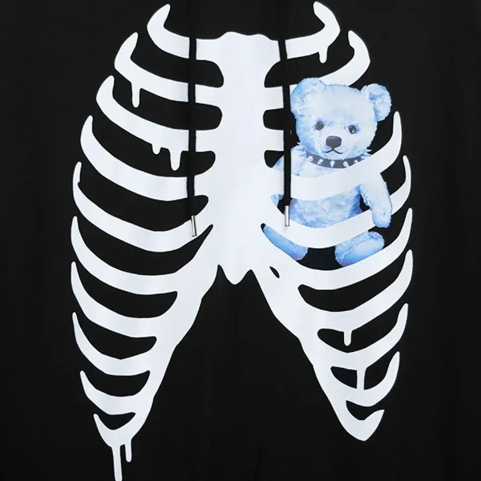 LISTEN FLAVOR Skeleton Bear Harness Hoodie