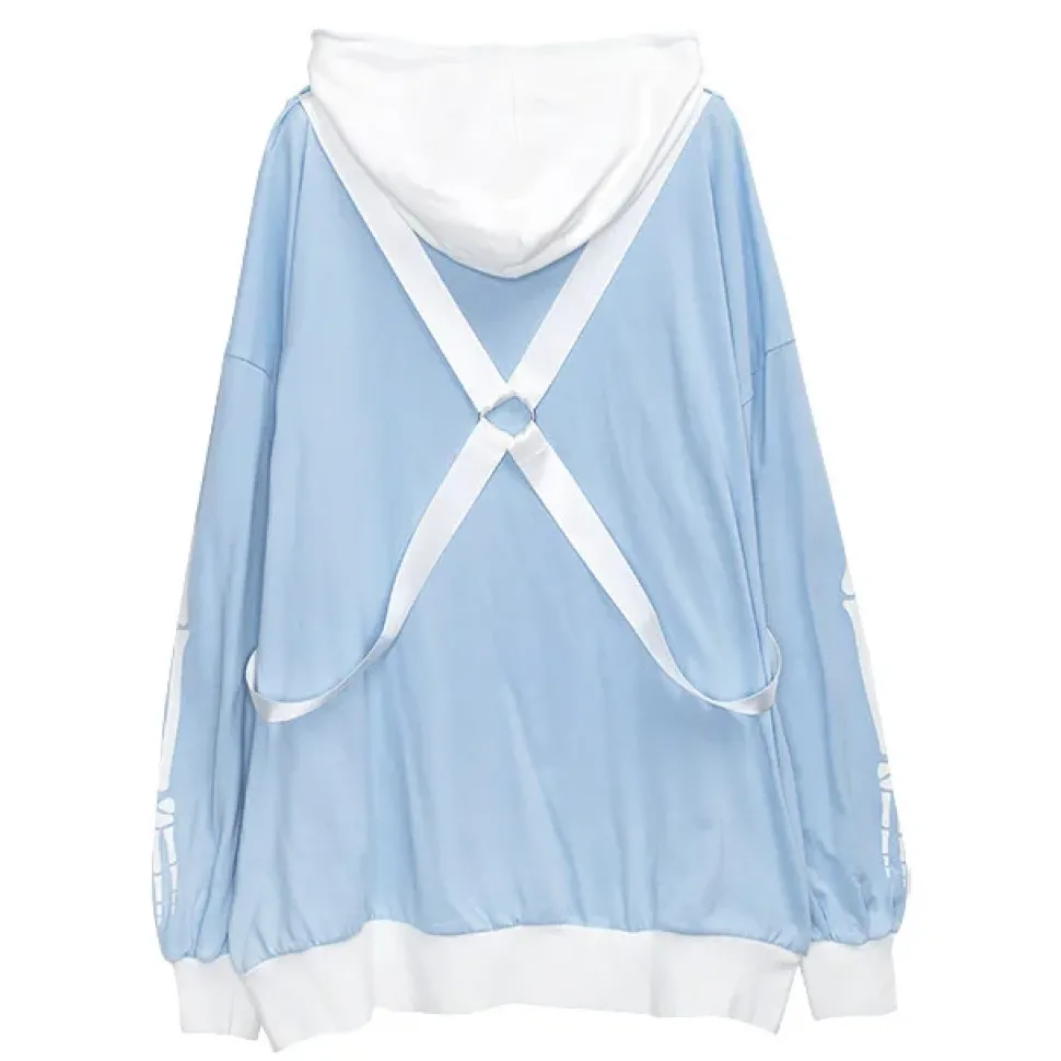 LISTEN FLAVOR Skeleton Bear Harness Hoodie