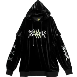 LISTEN FLAVOR Slash 2-way Velour Hoodie