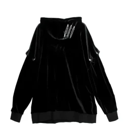 LISTEN FLAVOR Slash 2-way Velour Hoodie