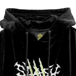 LISTEN FLAVOR Slash 2-way Velour Hoodie