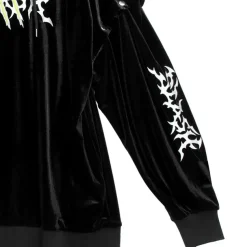 LISTEN FLAVOR Slash 2-way Velour Hoodie