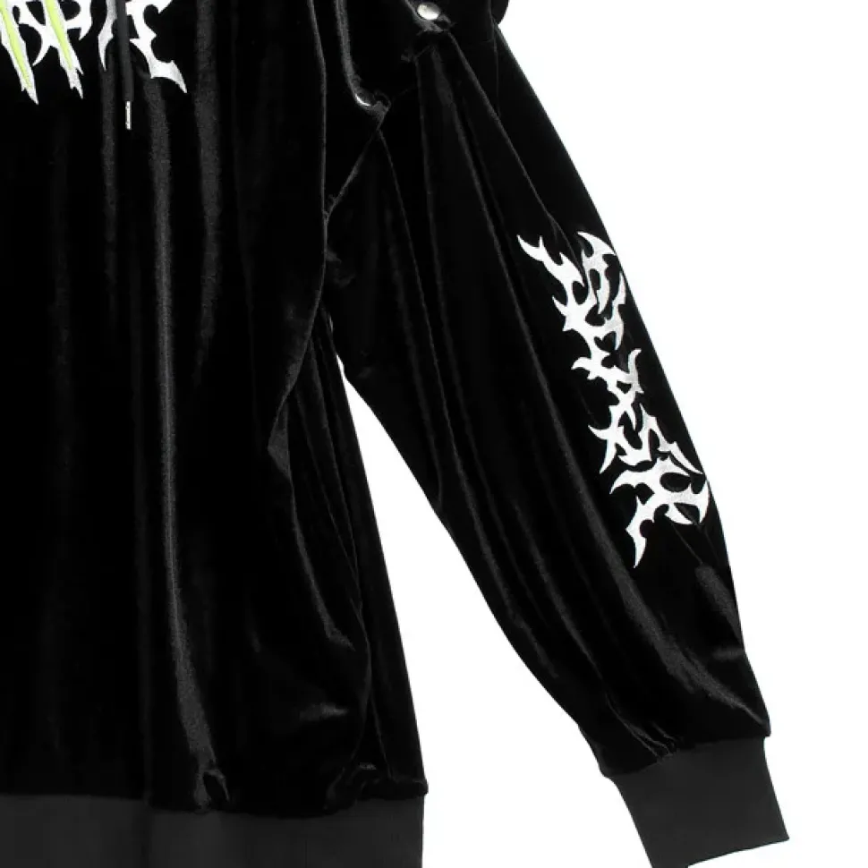 LISTEN FLAVOR Slash 2-way Velour Hoodie