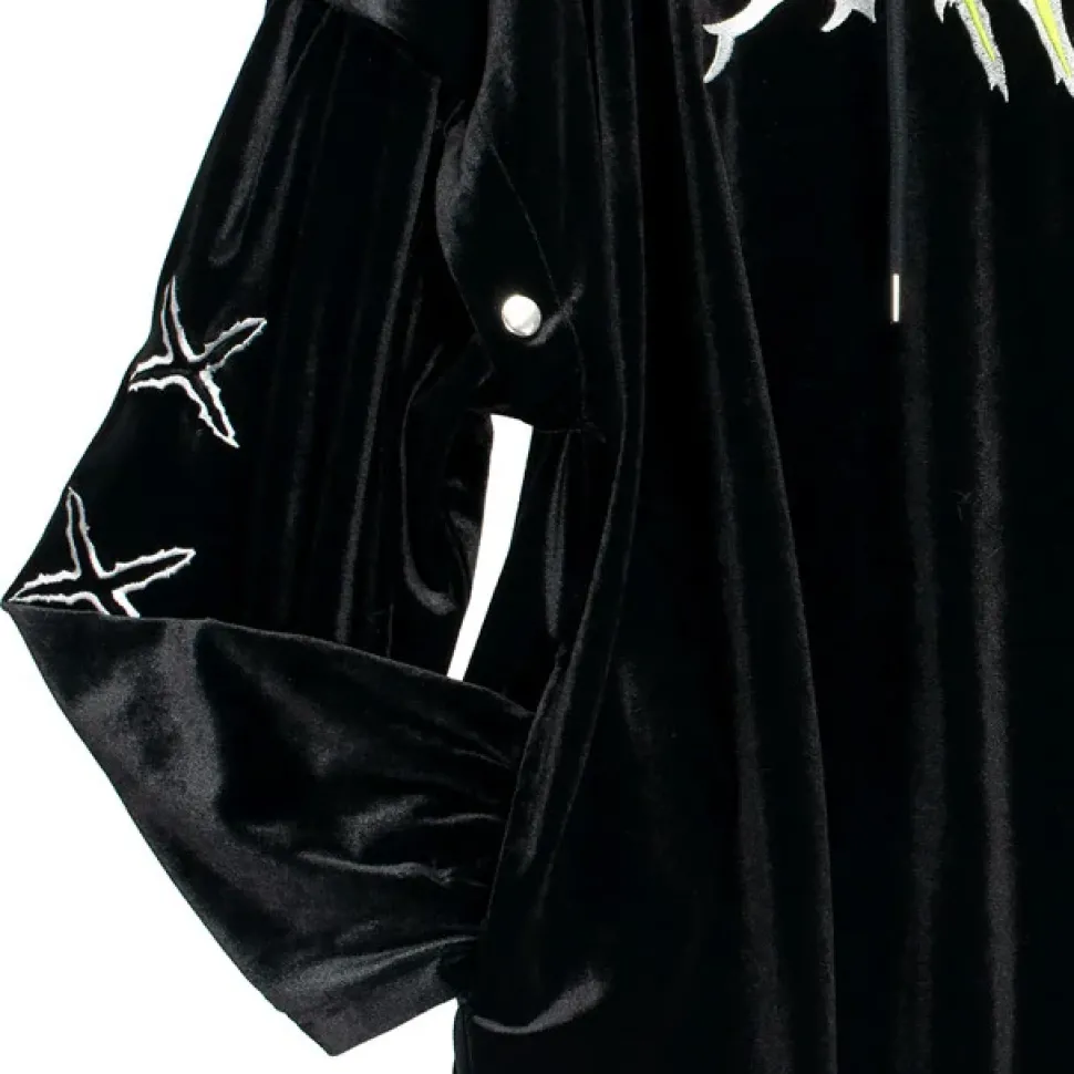 LISTEN FLAVOR Slash 2-way Velour Hoodie