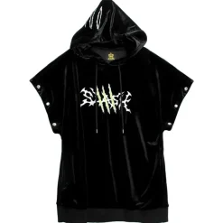 LISTEN FLAVOR Slash 2-way Velour Hoodie