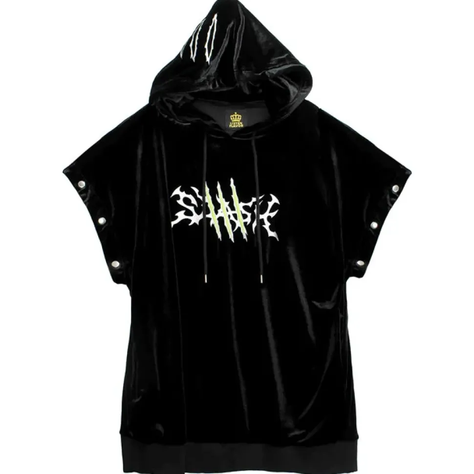 LISTEN FLAVOR Slash 2-way Velour Hoodie