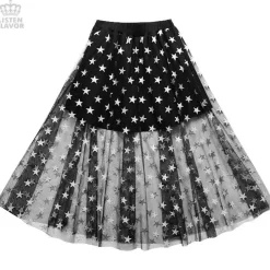LISTEN FLAVOR Star Tulle Layered Skirt