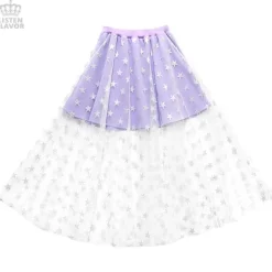 LISTEN FLAVOR Star Tulle Layered Skirt