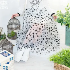 LISTEN FLAVOR Star Tulle Layered Skirt