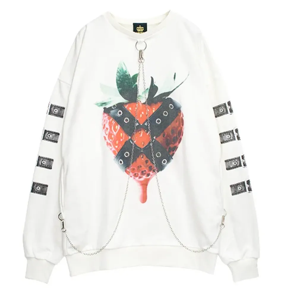 LISTEN FLAVOR Strawberry Bondage Chain Pullover