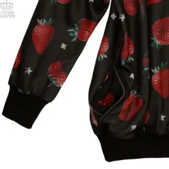 LISTEN FLAVOR Strawberry Chocolate Zip Hoodie