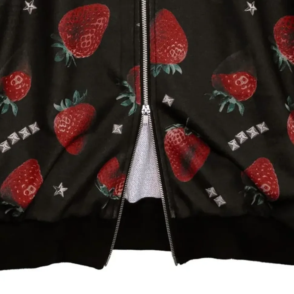 LISTEN FLAVOR Strawberry Chocolate Zip Hoodie
