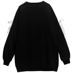 LISTEN FLAVOR Strawberry Bear Lace-Up Sleeve Pullover