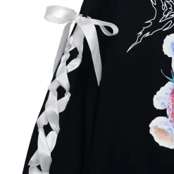 LISTEN FLAVOR Strawberry Bear Lace-Up Sleeve Pullover