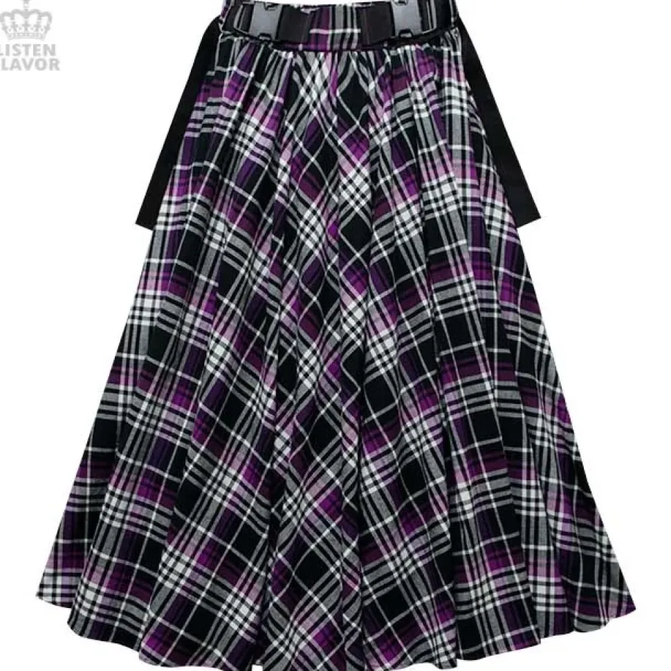 LISTEN FLAVOR Swallowtail Long Skirt