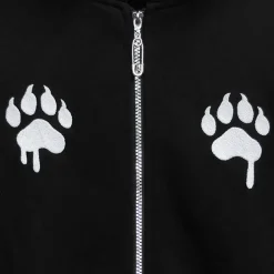 LISTEN FLAVOR Tiger and Fire Horn Pad Zip Hoodie