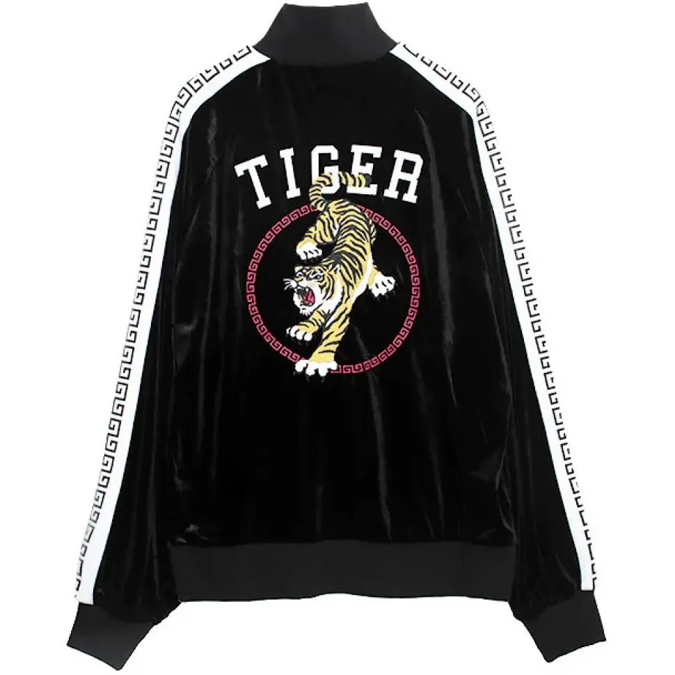 LISTEN FLAVOR Tiger China Velour Track Jacket