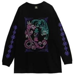 LISTEN FLAVOR Tiger Dragon China Long Sleeve T-Shirt