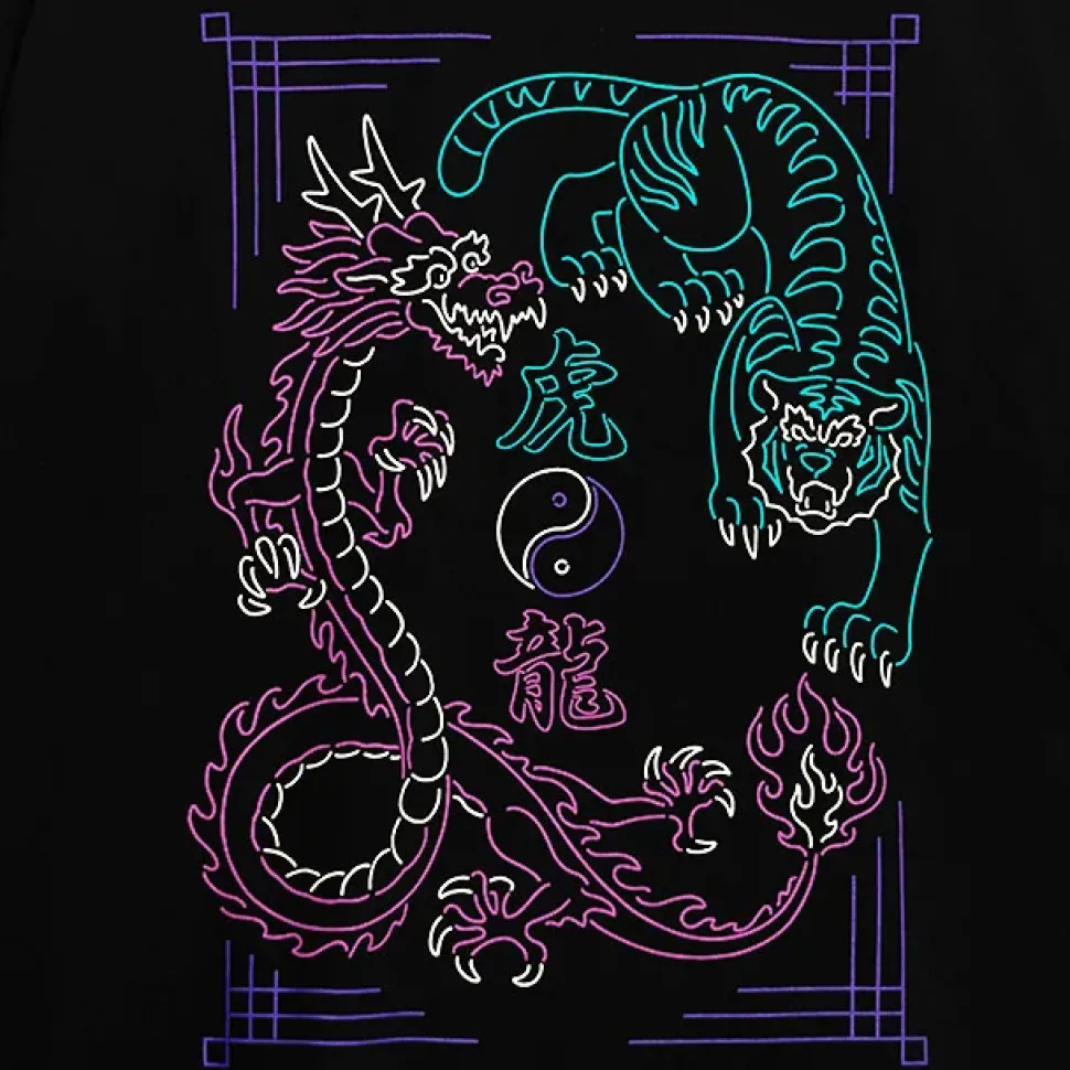 LISTEN FLAVOR Tiger Dragon China Long Sleeve T-Shirt