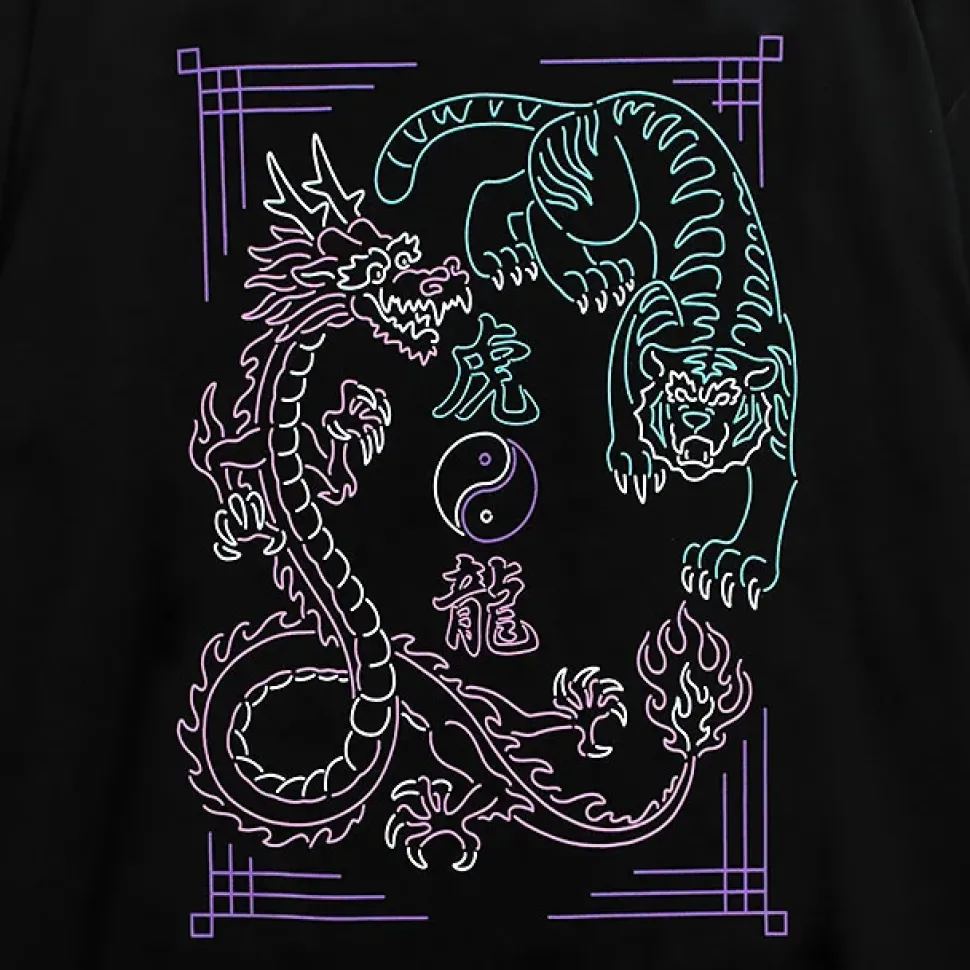 LISTEN FLAVOR Tiger Dragon China Big T-Shirt