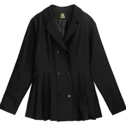 LISTEN FLAVOR Trenchcoat-Style Pleated Jacket