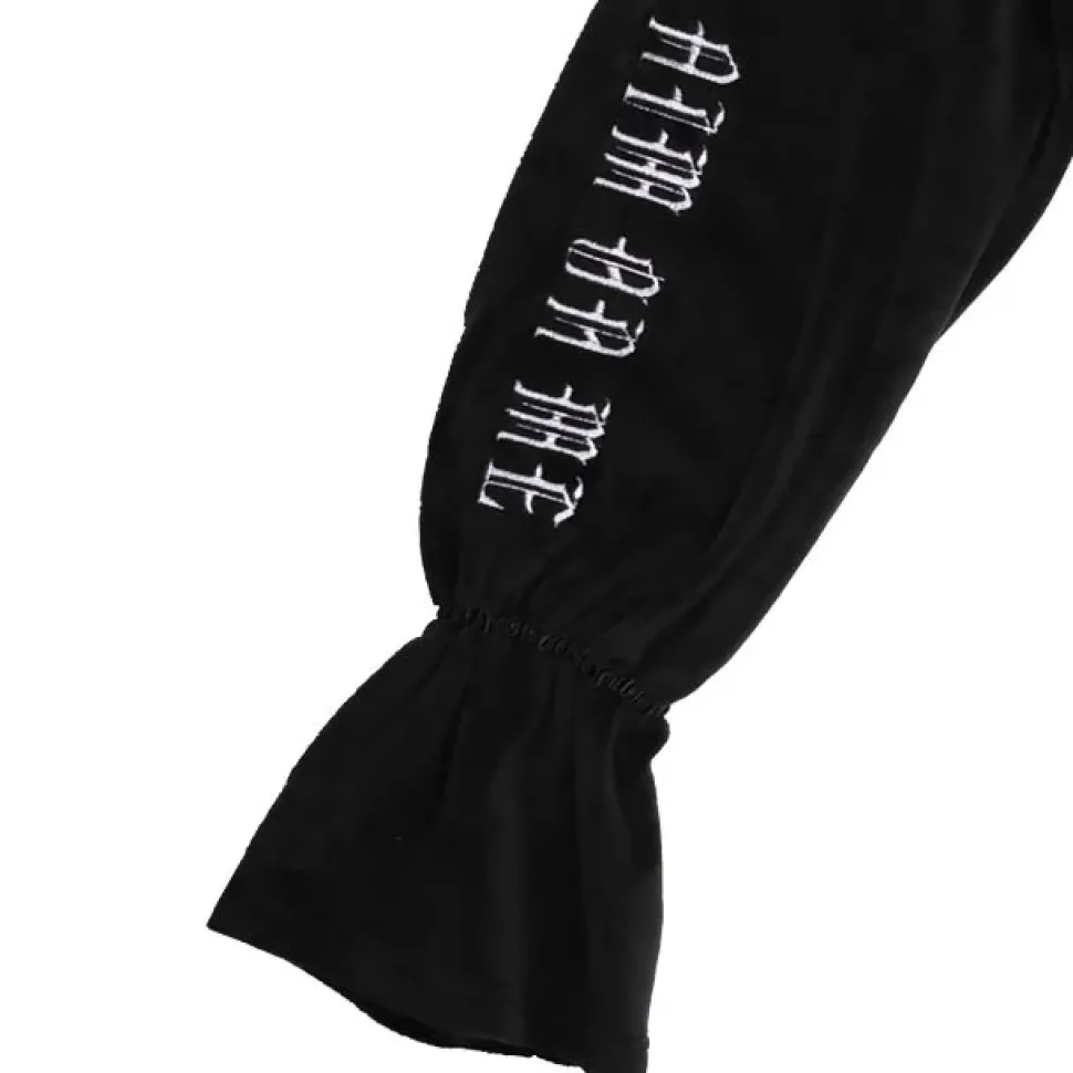 LISTEN FLAVOR Triple Heart Velour Short Hoodie