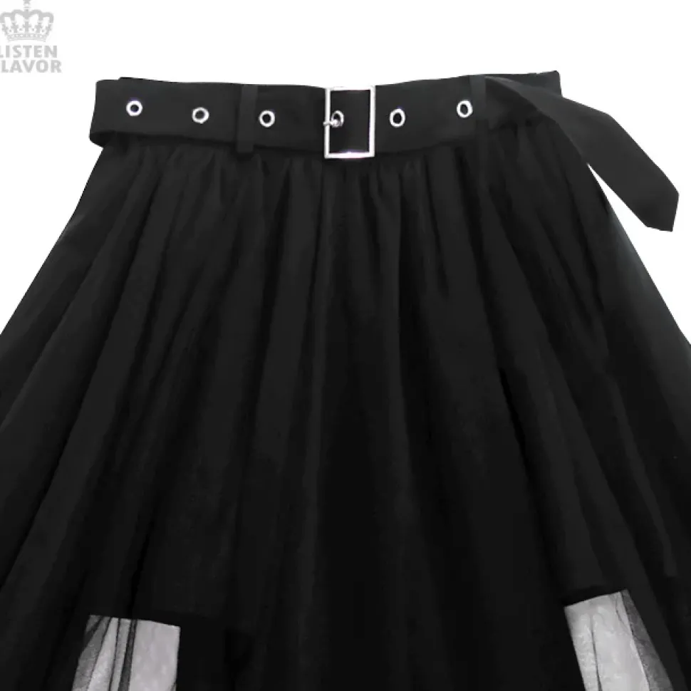 LISTEN FLAVOR Tulle Layered Long Skirt
