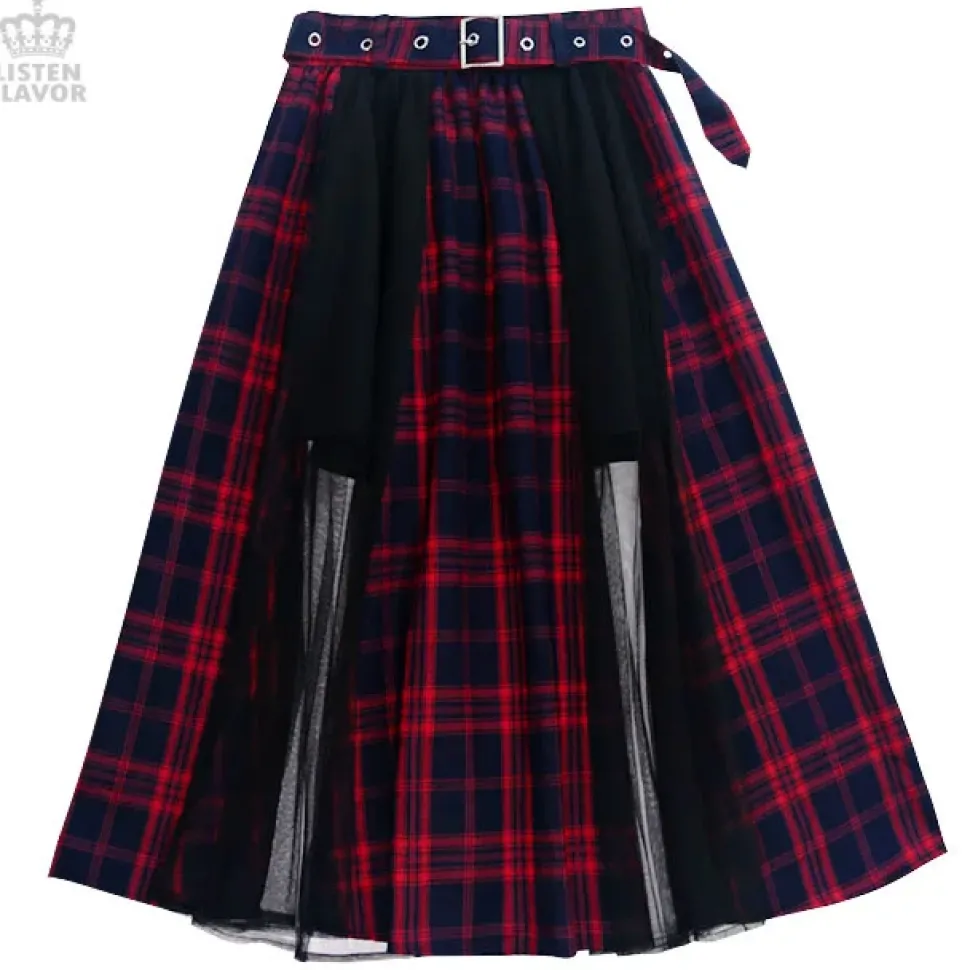 LISTEN FLAVOR Tulle Layered Long Skirt