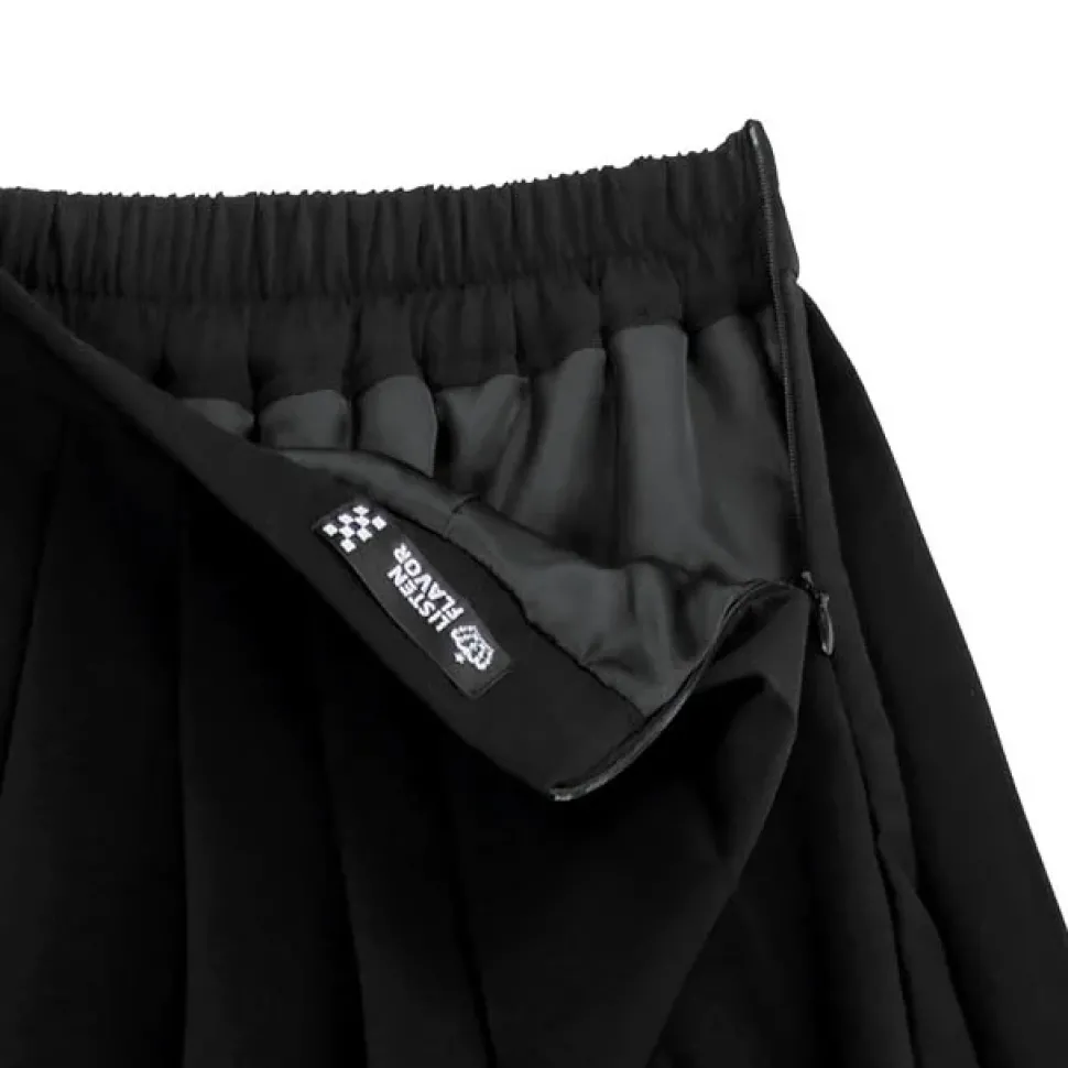 LISTEN FLAVOR Tulle Layered Pleated Skirt