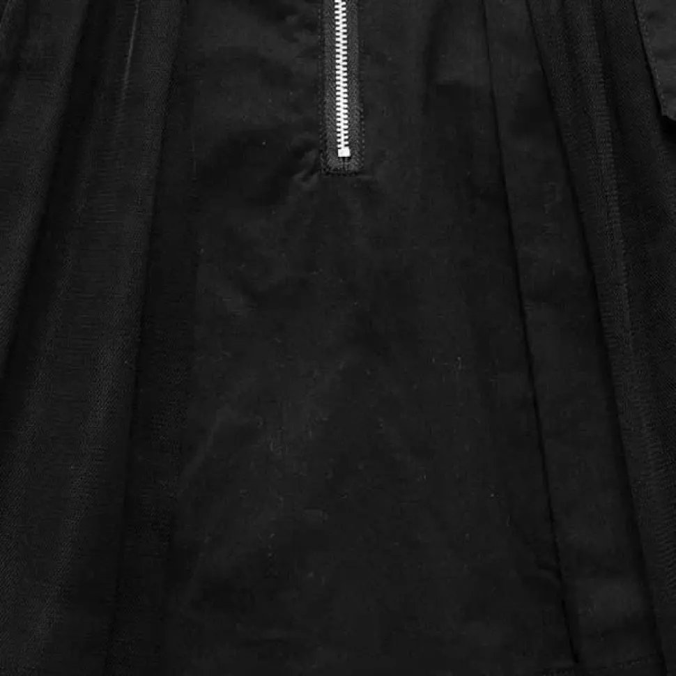 LISTEN FLAVOR Tulle Pleated Mini Skirt w/ Belt