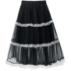 LISTEN FLAVOR Tulle Tiered Skirt