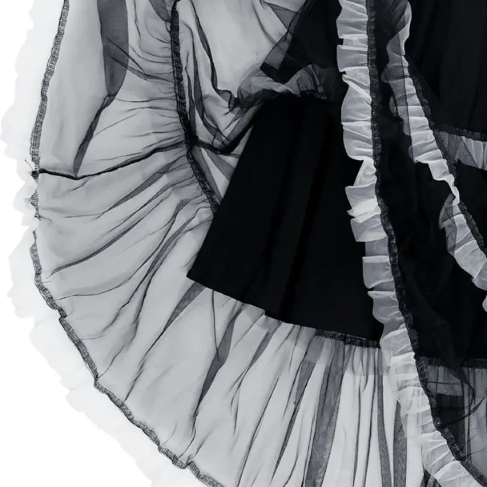 LISTEN FLAVOR Tulle Tiered Skirt