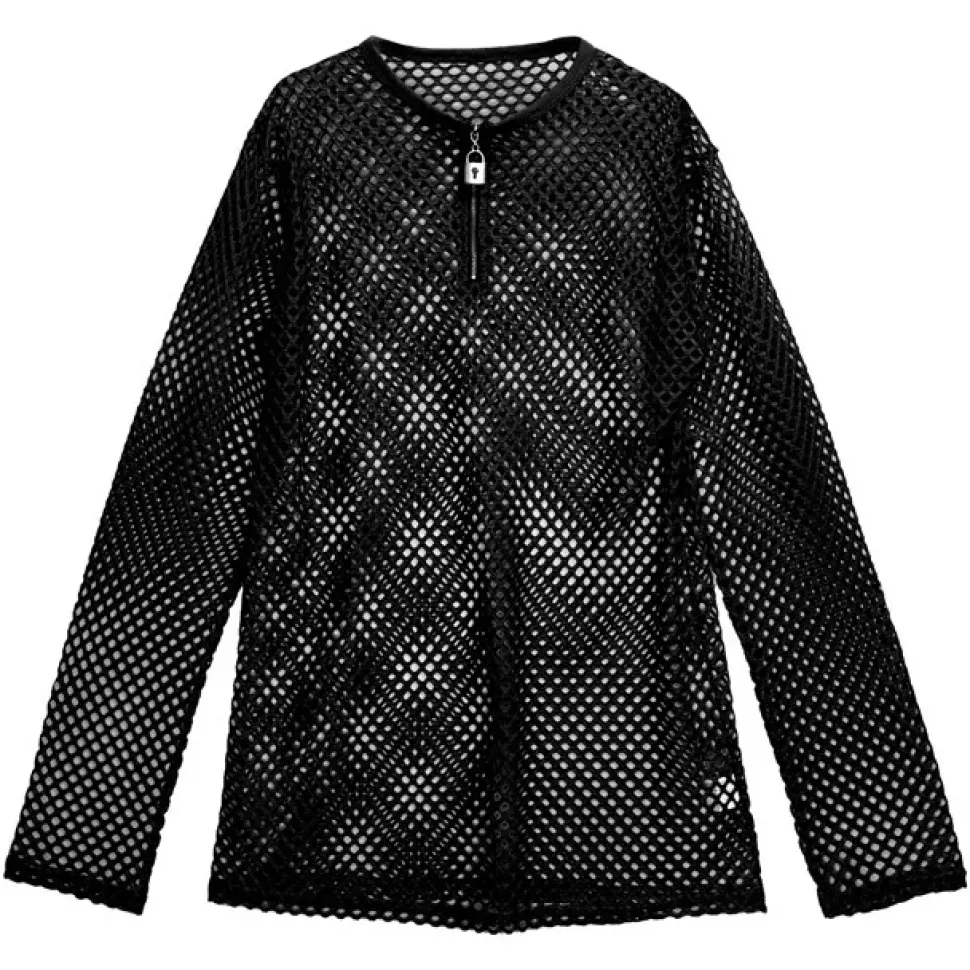 LISTEN FLAVOR Useful Mesh Long Sleeve T-Shirt