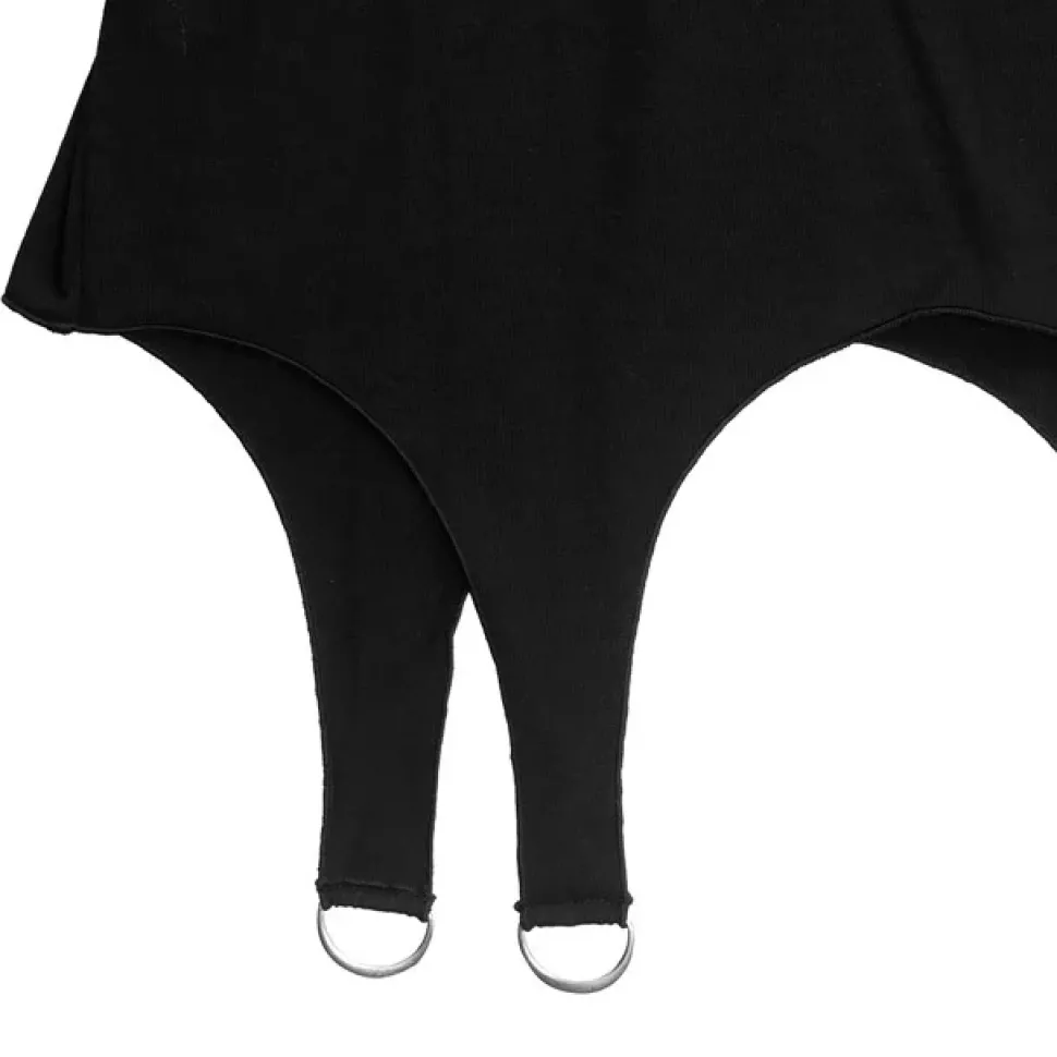 LISTEN FLAVOR Vampire Heart Hollowed-out Garter Tops Black