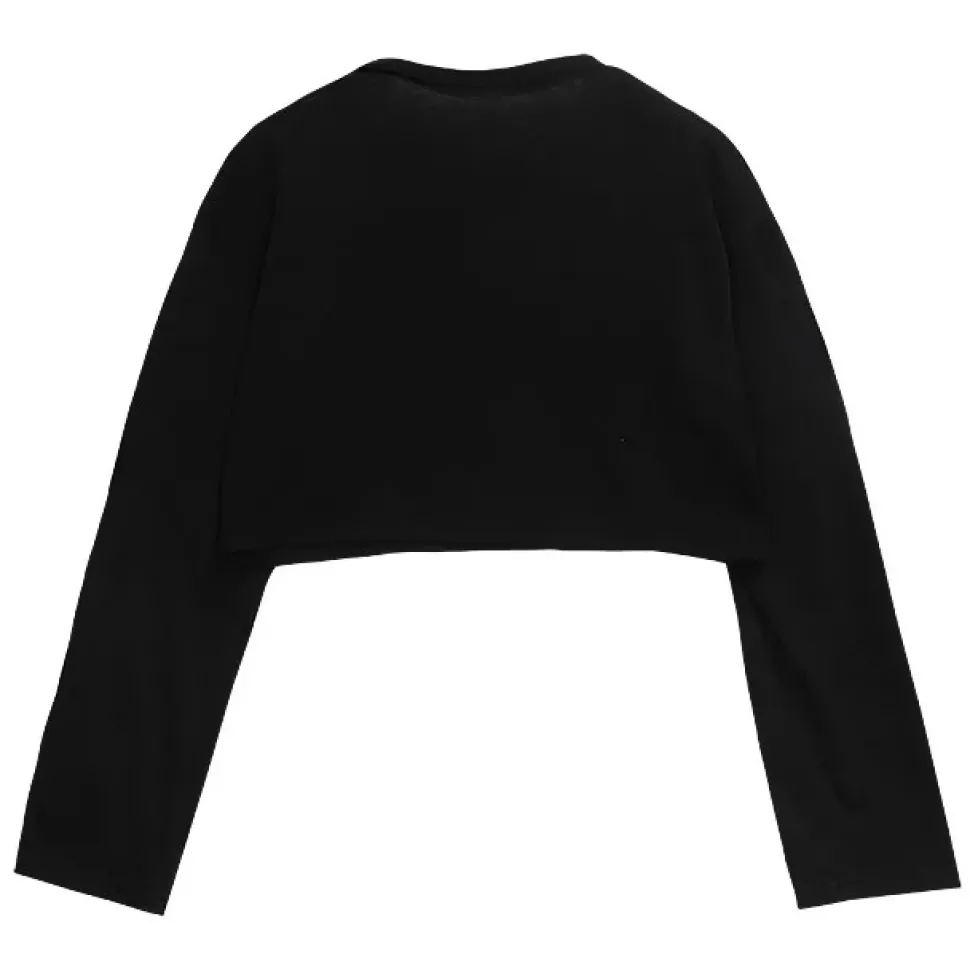 LISTEN FLAVOR Vicious Fire Eyelet Sleeve Short Top